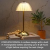 image:imageMikasa Acrylic and Metal Rechargeable Cordless LED Lamp with Opaque Shade 59x59x11 InchGold Dome Shade