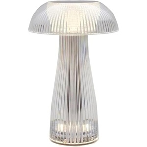 image:imageMikasa Elements 8 Inch Mushroom Acrylic LED Rechargeable Table Lamp  Cordless Touch Dimmer 3 Color Modes USBC Charging Portable Desk Lamp for Living Room Bedroom Dining Area10 Inch