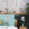 image:imageMikasa Artificial Orchid in Pot Real Touch Phalaenopsis Orchid Embossed Weave Cement Pot 16Inch Single Branch Watercolor PinkWatercolor Pink
