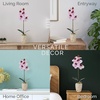 image:imageMikasa Artificial Orchid in Pot Real Touch Phalaenopsis Orchid Faux Aged Cement Pot 22Inch Double Branch WhitePinkPink Spot
