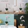 image:imageMikasa Artificial Orchid in Pot Real Touch Phalaenopsis Orchid Faux Aged Cement Pot 22Inch Double Branch WhitePinkWhitePink