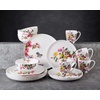 image:imageMikasa Butterfly Garden Bone China Lightweight Chip Resistant 16Piece Dinnerware Set Service For 4