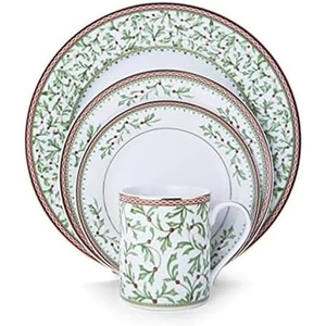 image:imageMikasa Holiday Traditions Dinnerware Set with Mugs 16 Piece