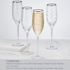 image:imageMikasa Cheers Balloon Goblet Wine Glass 245Ounce Set of 4 TransparentPlatinum Rim Champagne Flute
