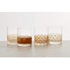 image:imageMikasa Art Deco Set of 4 Double Old Fashioned Whiskey Glasses13Ounce Gold13 Ounces