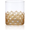 image:imageMikasa Art Deco Set of 4 Double Old Fashioned Whiskey Glasses13Ounce Gold13 Ounces