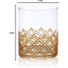 image:imageMikasa Art Deco Set of 4 Double Old Fashioned Whiskey Glasses13Ounce Gold13 Ounces
