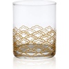 image:imageMikasa Art Deco Set of 4 Double Old Fashioned Whiskey Glasses13Ounce Gold13 Ounces