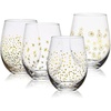 image:imageMikasa Party Set of 4 Stemless Martini Glasses 10 Ounce Clear and GoldStemless