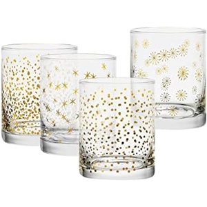 image:imageMikasa Party Set of 4 Stemless Martini Glasses 10 Ounce Clear and GoldDouble Old Fashioned