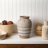 image:imageMikasa Textured Stripe Ceramic Vase 689x689x1004Multicolored
