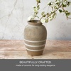 image:imageMikasa Textured Stripe Ceramic Vase 689x689x1004Multicolored
