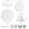 image:imageMikasa Antique White Gravy Boat 16Ounce40Piece Set