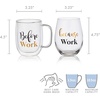 image:imageMikasa Caffeine Double Wall Glass Mug and Stemless Wine Glass Set of 2 ClearWork
