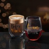 image:imageMikasa Caffeine Double Wall Glass Mug and Stemless Wine Glass Set of 2 ClearWork
