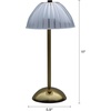 image:imageMikasa Acrylic and Metal Rechargeable Cordless LED Lamp with Clear Shade 59x59x11 InchGold Dome Shade