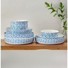 image:imageMikasa Dillon Bone China Lightweight Chip Resistant 9 Piece Dinnerware Bowl Set Service for 3 BlueBlue