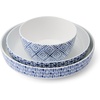 image:imageMikasa Dillon Bone China Lightweight Chip Resistant 9 Piece Dinnerware Bowl Set Service for 3 BlueBlue