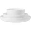 image:imageMikasa Dillon Bone China Lightweight Chip Resistant 9 Piece Dinnerware Bowl Set Service for 3 BlueWhite