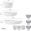image:imageMikasa Dillon Bone China Lightweight Chip Resistant 9 Piece Dinnerware Bowl Set Service for 3 BlueWhite