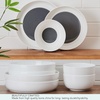 image:imageMikasa Dillon Bone China Lightweight Chip Resistant 9 Piece Dinnerware Bowl Set Service for 3 BlueWhite