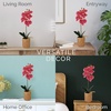 image:imageMikasa Artificial Orchid in Pot Real Touch Phalaenopsis Orchid Embossed Caning Cement Pot 16Inch Single Branch RosewoodRosewood