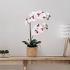 image:imageMikasa Artificial Orchid in Pot Real Touch Phalaenopsis Orchid Embossed Caning Cement Pot 16Inch Single Branch RosewoodWhitePink