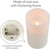 image:imageMikasa Real Wax Flat Top Flameless Candles Exquisite White Battery Candles for Wedding Christmas Decorations and Everyday 3x6 Inch