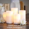 image:imageMikasa Real Wax Flat Top Flameless Candles Exquisite White Battery Candles for Wedding Christmas Decorations and Everyday 3x6 Inch