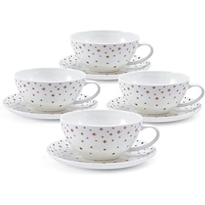 image:imageMikasa Millie Gold Metallic Set of 4 Dinner Plates 105 InchCup and Saucers